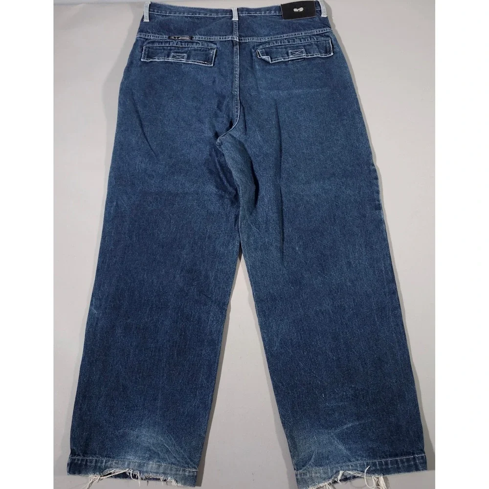 Wu Wear Jeans Mens 38x32 (Fits 37x30)‎ Blue Baggy 90s Hip Hop Streetwear Denim